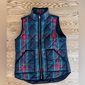 J. Crew Multicolor Plaid Vest. Size Small